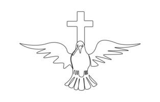 Pentecost line art draw vector