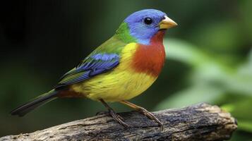 Colorful Bird Displaying Vibrant Plumage on Natural Background photo