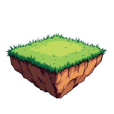 Cartoon grass on the ground