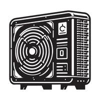 Air Conditioning Unit Representing Climate Control and Cooling Technology vector