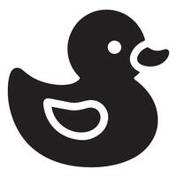 Classic Rubber Duck Silhouette A Nostalgic Bath Time Icon vector