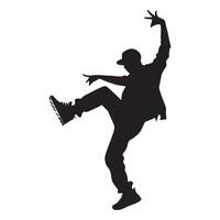 Dancing Silhouette Illustration Expressing Movement and Energy vector