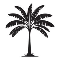Banana Tree Illustration with Exotic Tropical Vibes Design Element vector