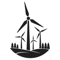 Harnessing the Power of Wind Energy A Sustainable Future Illustration vector