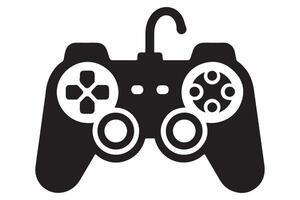 Retro Game Controller Silhouette Graphic for Gamers vector