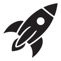 Rocket Launch Silhouette Illustration Startup Innovation and Growth vector