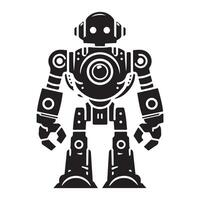 Futuristic Robot Design Creative Artificial Intelligence Silhouette Graphic vector