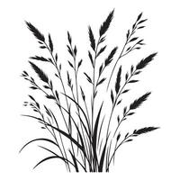 Silhouette field of wheat grain illustration design art vector