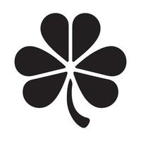 Three Leaf Clover Silhouette Image for Saint Patrick's Day vector