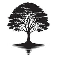 Majestic Tree Silhouette Illustration Downloadable Graphics and Artwork vector