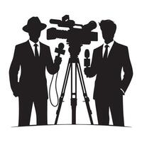 Journalists Reporting Illustration for News and Media Outlets vector