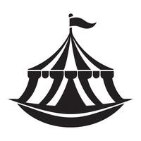 Circus Tent Silhouette Illustration for Event and Entertainment vector