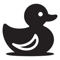 Rubber Duck Silhouette Illustration Simple Toy Icon Design vector
