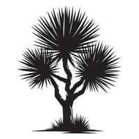 Silhouette Joshua Tree Graphic for Desert Landscape Projects vector