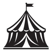 Circus Tent Silhouette for Event and Entertainment Design vector