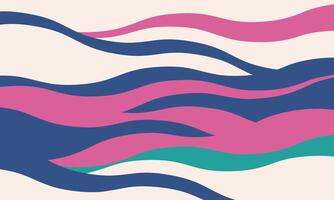 Abstract wave pattern in vibrant pink, teal, and blue hues. Stylish graphic design perfect for backgrounds, website banners, or textile prints. Evokes feelings of flow, movement, and serenity. vector