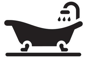 Elegant Bathtub Illustration Graphic Perfect for Bathroom Projects vector
