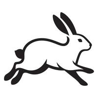 Running Rabbit Silhouette Image for Design and Crafts vector