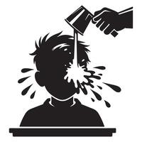 Humorous Ice Bucket Challenge Illustration Fun and Awareness vector