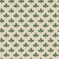 Elegant seamless pattern featuring stylized green leaves on a beige background. Perfect for textile design, wallpaper, or web design projects. vector