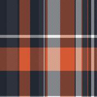 Vibrant autumnal plaid pattern in orange, navy, and white. Perfect for textile design, fallthemed projects, or adding a touch of rustic charm to your designs. vector