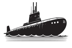 Powerful Submarine Illustration for Naval and Maritime Projects vector