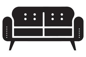 Stylish Retro Sofa Illustration for Interior Design Projects vector