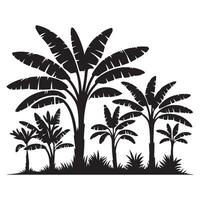 Palm Tree Silhouette Landscape for Tropical and Exotic Design vector