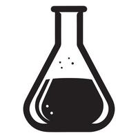 Laboratory Erlenmeyer Flask Illustration for Science Education and Research vector