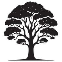 Silhouette Tree Illustration for Forest and Nature Design Projects vector