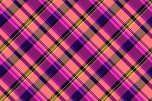 Close up tartan pattern check, podium fabric plaid. Frame texture textile seamless background in pink and red colors. vector