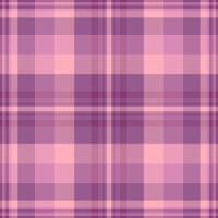 Elegant pink and purple plaid pattern. Perfect for textile design, fashion, websites, or as a background. Subtle texture and soft color palette evoke feelings of warmth and sophistication. vector