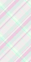 Soft pastel plaid pattern. Elegant diagonal lines in pale pink, mint green, and gray create a delicate, feminine design. vector