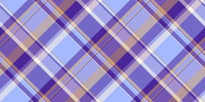Elegant diagonal plaid pattern in soft purple, light blue, and beige hues. Perfect for textile design, website backgrounds, or stationery. vector