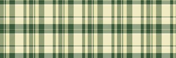 Elegant green and cream plaid pattern. Perfect for textile design, wrapping paper, website backgrounds, or crafting projects. The subtle color palette evokes a sense of calm and sophistication. vector