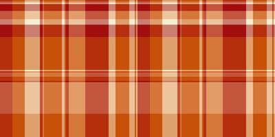 Newborn tartan check plaid, drawing background pattern . Picnic blanket texture textile seamless fabric in orange and red colors. vector