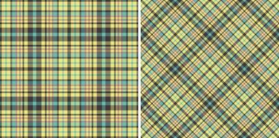 Two stylish pastel plaid patterns. Perfect for textile design, fashion, websites, or scrapbooking. Subtle yet striking, these versatile checks offer a touch of modern elegance. vector