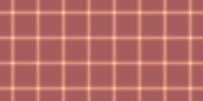 Window check tartan textile, genuine fabric background texture. Image pattern seamless plaid in red and orange colors. vector