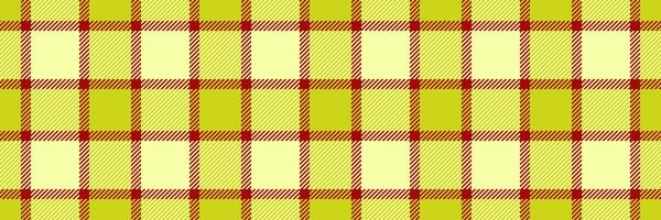 Vibrant lime green and red plaid pattern. Perfect for textile design, website backgrounds, or crafting projects. This cheerful, seamless texture evokes feelings of warmth and energy. vector