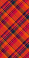 60s tartan pattern, table cloth check plaid seamless. Printout fabric background texture textile in red and bright colors. vector