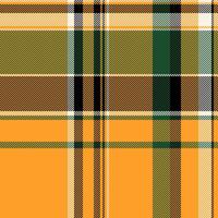 Vibrant autumnal plaid pattern in warm orange, olive green, and black. Perfect for textile design, fallthemed projects, or adding a touch of rustic charm. vector