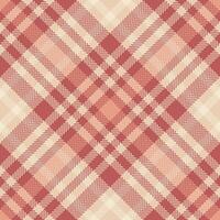 Subtle peach and burgundy plaid pattern. Elegant texture ideal for fashion, home decor, or website backgrounds. Versatile design evokes warmth and sophistication. vector