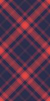 Suit background check tartan, vintage texture fabric pattern. Track textile plaid seamless in red and dark colors. vector