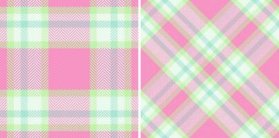 Delightful pastel plaid patterns, perfect for textile design, fashion, or website backgrounds. Two variations of a soft, herringboneinspired plaid offer versatility and visual appeal. vector