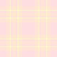 Soft pastel pink and yellow plaid pattern. Ideal for backgrounds, textiles, or branding projects needing a delicate, feminine aesthetic. vector