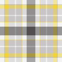Stylish yellow, gray, and white plaid pattern. Perfect for textile design, website backgrounds, or fashion projects. vector