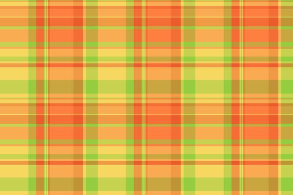 Wrapping pattern check textile, asymmetric seamless background texture. Minimal plaid fabric tartan in orange and amber colors.