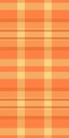 Vibrant orange and cream plaid pattern. Perfect for textile design, autumnal themes, fall fashion, and cheerful backgrounds. This seamless texture offers a versatile, warm, and inviting aesthetic. vector