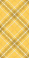 Vibrant yellow and brown plaid pattern, perfect for textile design, fashion, or website backgrounds. This cheerful, seamless texture evokes warmth and style. vector