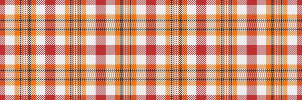 Vibrant orange and red plaid pattern, perfect for autumnal designs, textile projects, or website backgrounds. vector